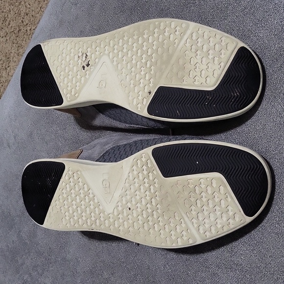 Ugg Hepner Sneakers Full Grain Leather Men's Size 13 Grey Shoes Lace Up - Picture 2 of 10